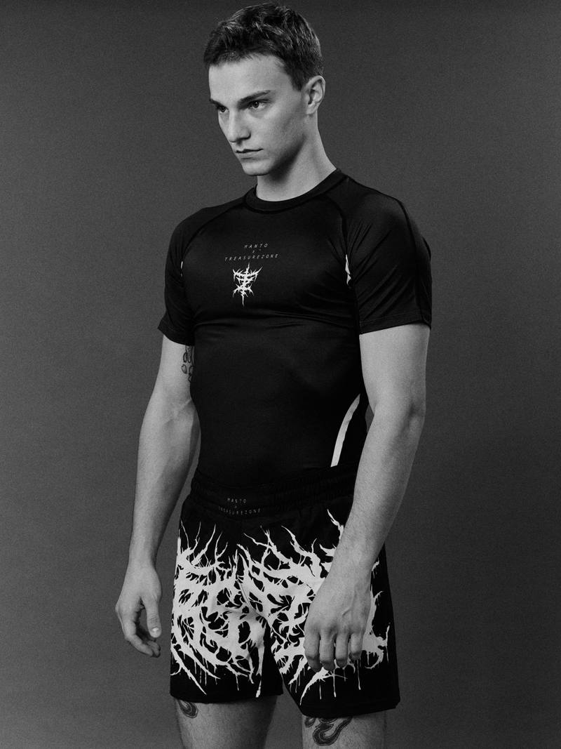 MANTO hybrid fightshorts treasure zone - BLACK